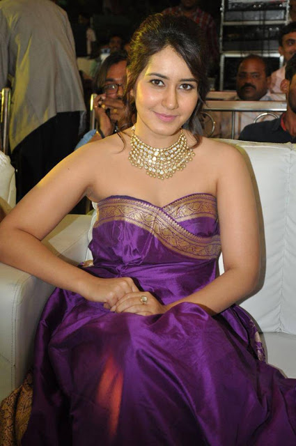 Telugu Actress Rashi Khanna Latest Stills In Violet Dress 3